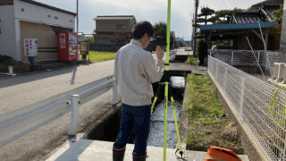 現地測量(堀川用水路)